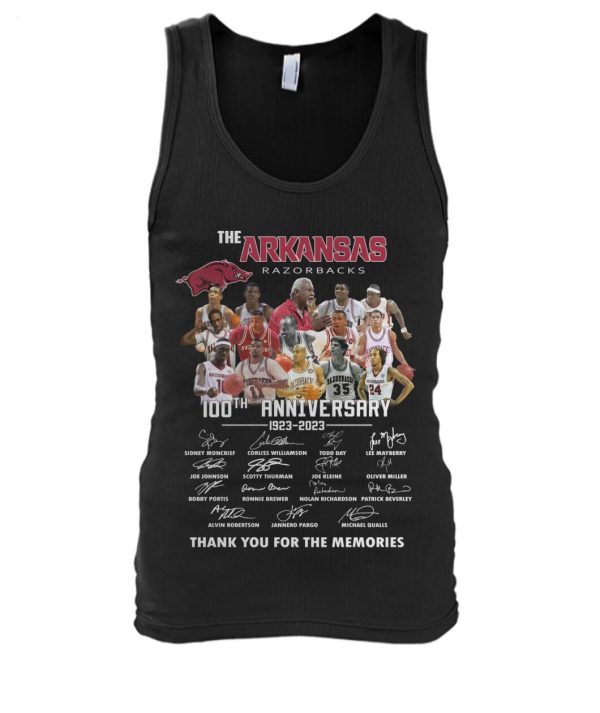 The Arkansas Razorbacks 100th Anniversary 1923 – 2023 Thank You For The Memories T-Shirt