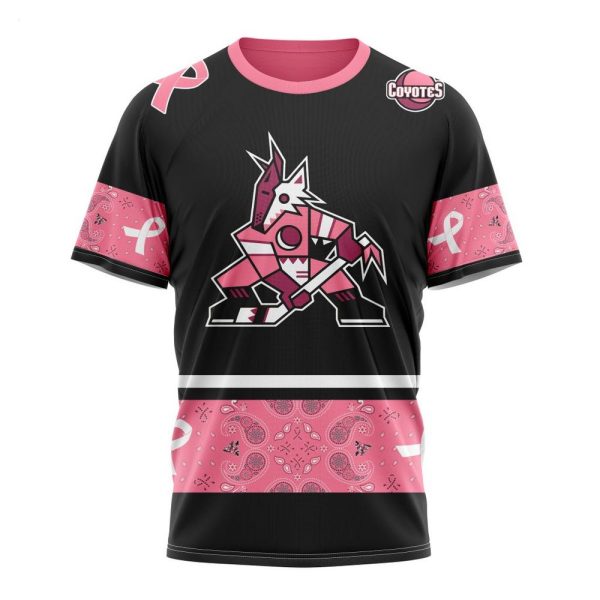 NHL Arizona Coyotes Personalized Specialized Design In Classic Style With Paisley! WE WEAR PINK BREAST CANCER Hoodie