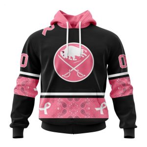 NHL Buffalo Sabres Personalized Specialized Design In Classic Style With Paisley! WE WEAR PINK BREAST CANCER Hoodie