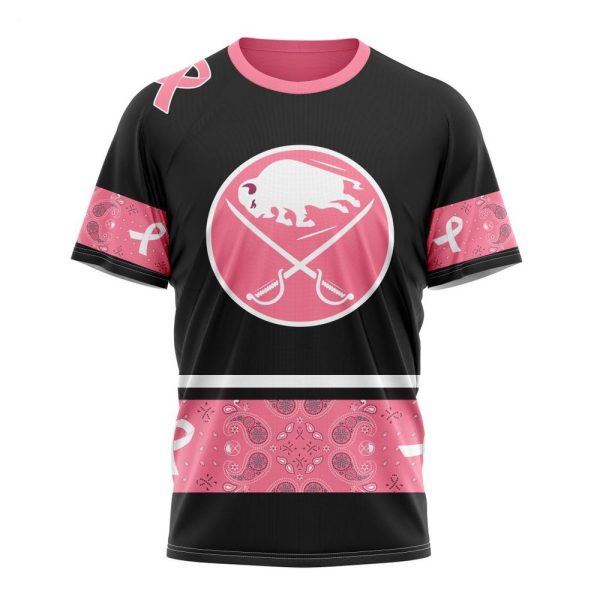 NHL Buffalo Sabres Personalized Specialized Design In Classic Style With Paisley! WE WEAR PINK BREAST CANCER Hoodie