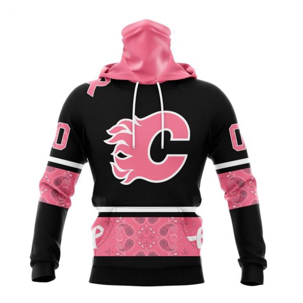 NHL Calgary Flames Personalized Specialized Design In Classic Style With Paisley! WE WEAR PINK BREAST CANCER Hoodie