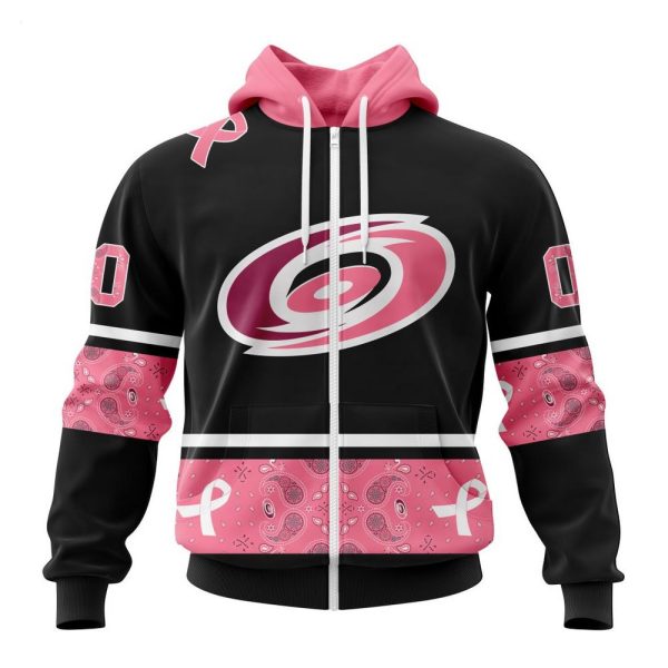 NHL Carolina Hurricanes Personalized Specialized Design In Classic Style With Paisley! WE WEAR PINK BREAST CANCER Hoodie