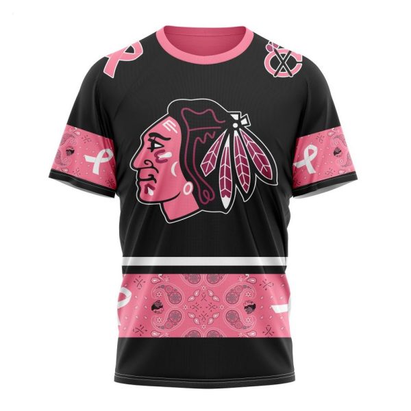 NHL Chicago BlackHawks Personalized Specialized Design In Classic Style With Paisley! WE WEAR PINK BREAST CANCER Hoodie