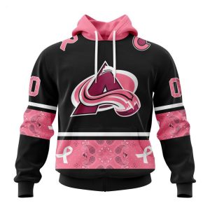 NHL Colorado Avalanche Personalized Specialized Design In Classic Style With Paisley! WE WEAR PINK BREAST CANCER Hoodie