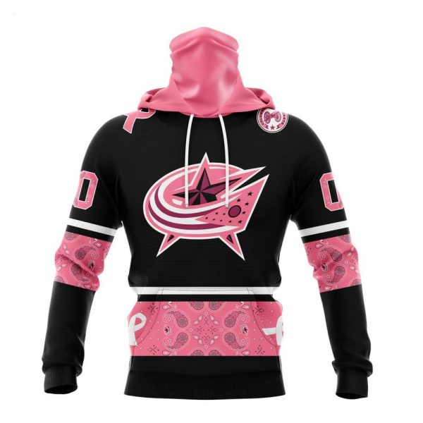 NHL Columbus Blue Jackets Personalized Specialized Design In Classic Style With Paisley! WE WEAR PINK BREAST CANCER Hoodie