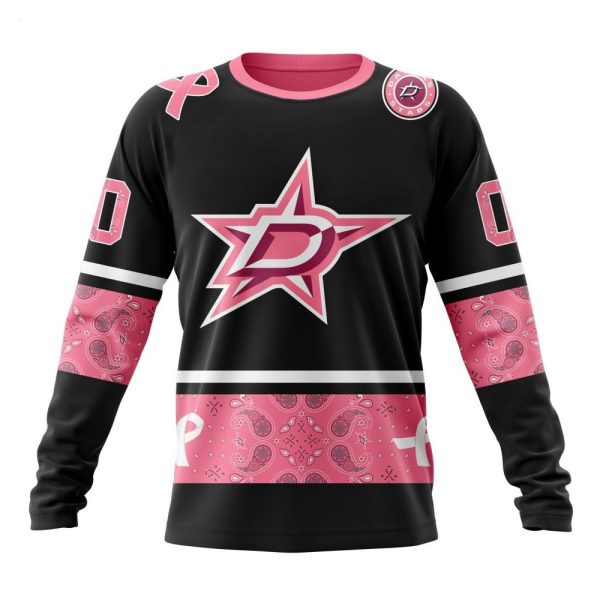 NHL Dallas Stars Personalized Specialized Design In Classic Style With Paisley! WE WEAR PINK BREAST CANCER Hoodie