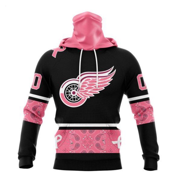 NHL Detroit Red Wings Personalized Specialized Design In Classic Style With Paisley! WE WEAR PINK BREAST CANCER Hoodie