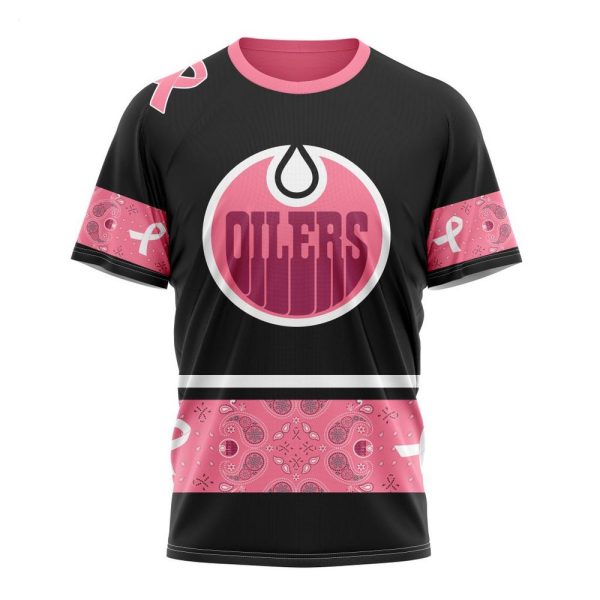 NHL Edmonton Oilers Personalized Specialized Design In Classic Style With Paisley! WE WEAR PINK BREAST CANCER Hoodie