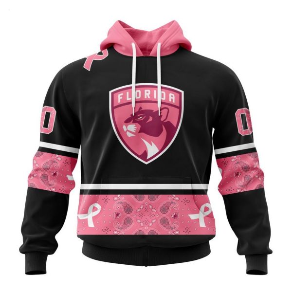 NHL Florida Panthers Personalized Specialized Design In Classic Style With Paisley! WE WEAR PINK BREAST CANCER Hoodie