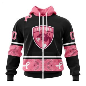 NHL Florida Panthers Personalized Specialized Design In Classic Style With Paisley! WE WEAR PINK BREAST CANCER Hoodie