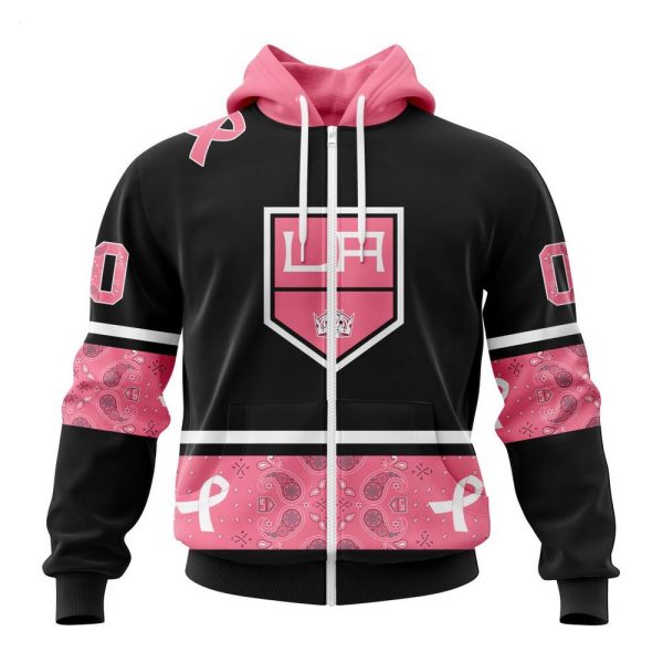 NHL Los Angeles Kings Personalized Specialized Design In Classic Style With Paisley! WE WEAR PINK BREAST CANCER Hoodie