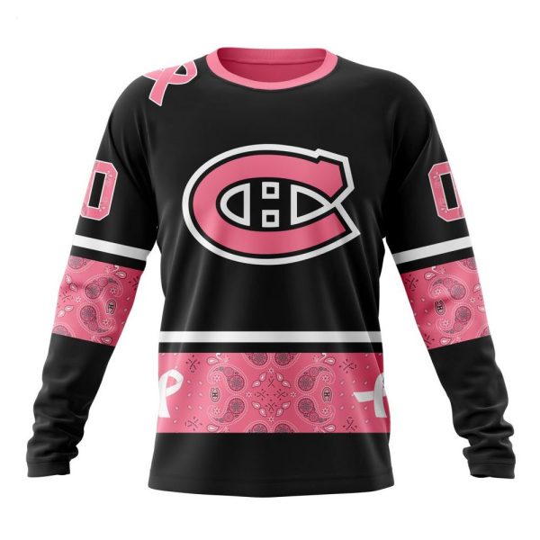 NHL Montreal Canadiens Personalized Specialized Design In Classic Style With Paisley! WE WEAR PINK BREAST CANCER Hoodie