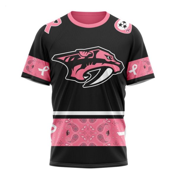 NHL Nashville Predators Personalized Specialized Design In Classic Style With Paisley! WE WEAR PINK BREAST CANCER Hoodie