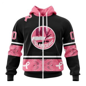 NHL New York Islanders Personalized Specialized Design In Classic Style With Paisley! WE WEAR PINK BREAST CANCER Hoodie