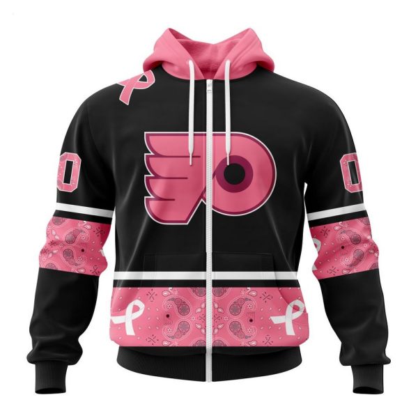 NHL Philadelphia Flyers Personalized Specialized Design In Classic Style With Paisley! WE WEAR PINK BREAST CANCER Hoodie