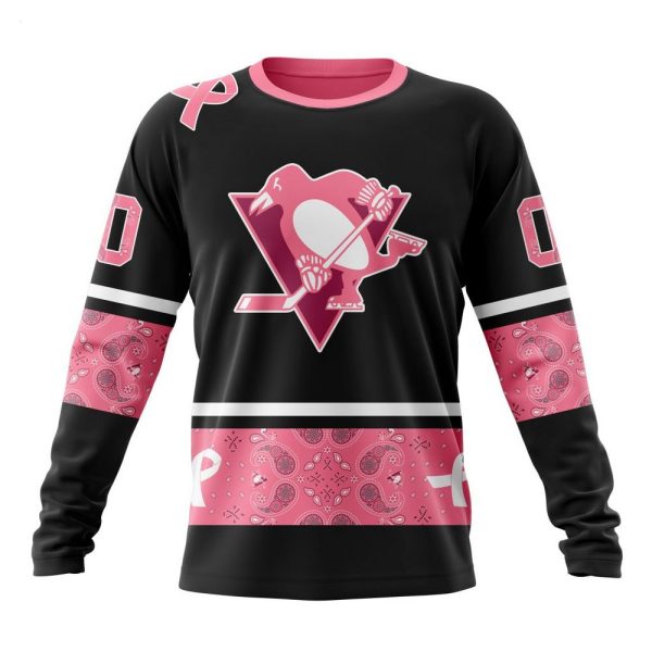 NHL Pittsburgh Penguins Personalized Specialized Design In Classic Style With Paisley! WE WEAR PINK BREAST CANCER Hoodie