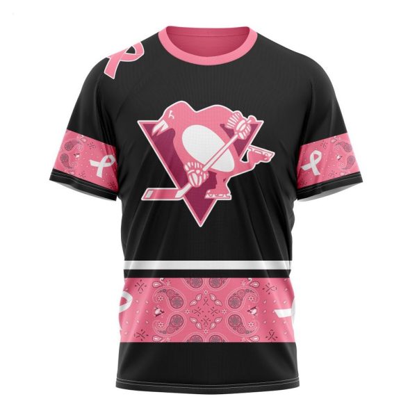 NHL Pittsburgh Penguins Personalized Specialized Design In Classic Style With Paisley! WE WEAR PINK BREAST CANCER Hoodie