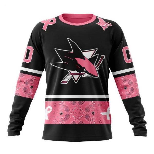 NHL San Jose Sharks Personalized Specialized Design In Classic Style With Paisley! WE WEAR PINK BREAST CANCER Hoodie