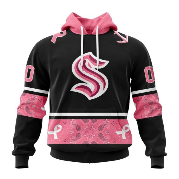 NHL Seattle Kraken Personalized Specialized Design In Classic Style With Paisley! WE WEAR PINK BREAST CANCER Hoodie