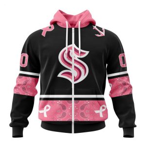 NHL Seattle Kraken Personalized Specialized Design In Classic Style With Paisley! WE WEAR PINK BREAST CANCER Hoodie