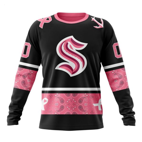 NHL Seattle Kraken Personalized Specialized Design In Classic Style With Paisley! WE WEAR PINK BREAST CANCER Hoodie