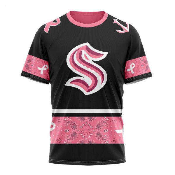 NHL Seattle Kraken Personalized Specialized Design In Classic Style With Paisley! WE WEAR PINK BREAST CANCER Hoodie