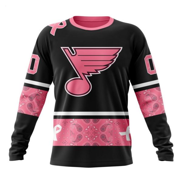 NHL St. Louis Blues Personalized Specialized Design In Classic Style With Paisley! WE WEAR PINK BREAST CANCER Hoodie