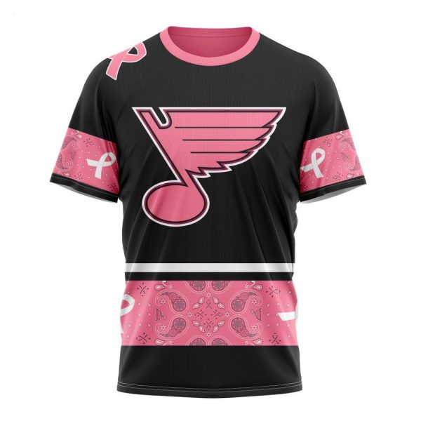 NHL St. Louis Blues Personalized Specialized Design In Classic Style With Paisley! WE WEAR PINK BREAST CANCER Hoodie