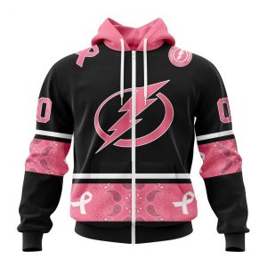 NHL Tampa Bay Lightning Personalized Specialized Design In Classic Style With Paisley! WE WEAR PINK BREAST CANCER Hoodie