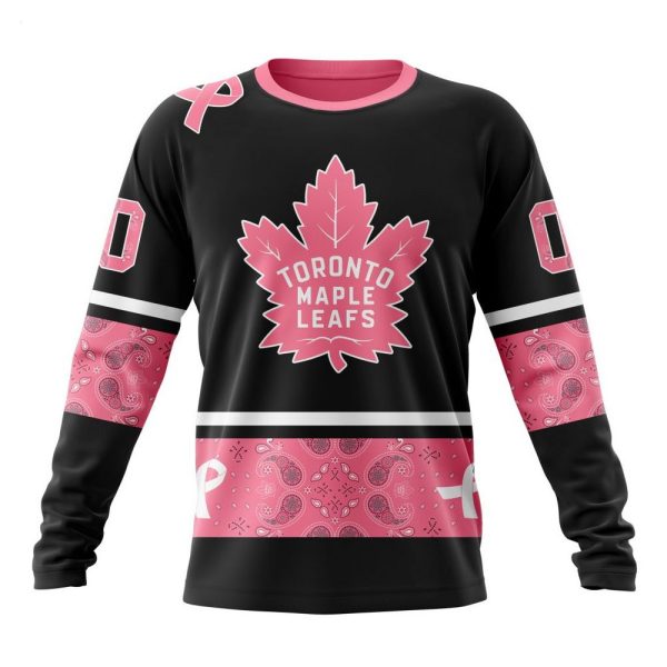 NHL Toronto Maple Leafs Personalized Specialized Design In Classic Style With Paisley! WE WEAR PINK BREAST CANCER Hoodie