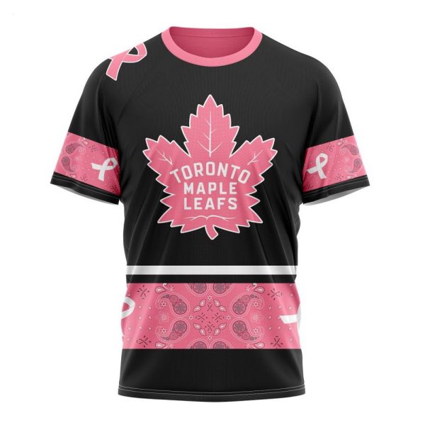 NHL Toronto Maple Leafs Personalized Specialized Design In Classic Style With Paisley! WE WEAR PINK BREAST CANCER Hoodie