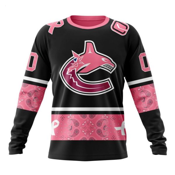 NHL Vancouver Canucks Personalized Specialized Design In Classic Style With Paisley! WE WEAR PINK BREAST CANCER Hoodie