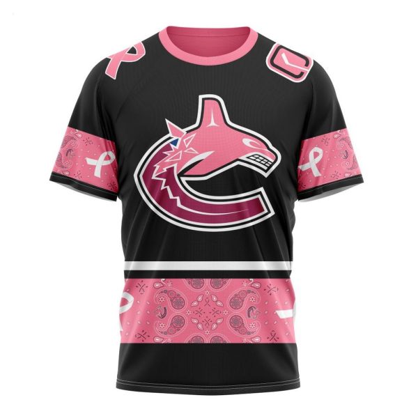 NHL Vancouver Canucks Personalized Specialized Design In Classic Style With Paisley! WE WEAR PINK BREAST CANCER Hoodie