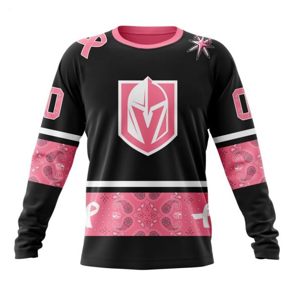 NHL Vegas Golden Knights Personalized Specialized Design In Classic Style With Paisley! WE WEAR PINK BREAST CANCER Hoodie