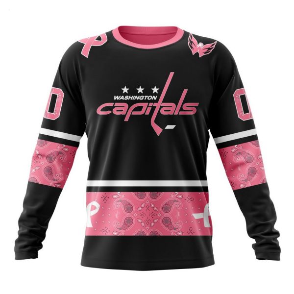 NHL Washington Capitals Personalized Specialized Design In Classic Style With Paisley! WE WEAR PINK BREAST CANCER Hoodie