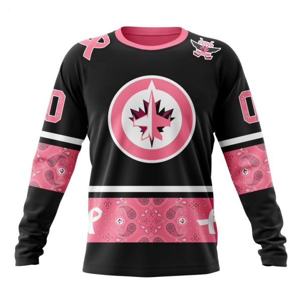 NHL Winnipeg Jets Personalized Specialized Design In Classic Style With Paisley! WE WEAR PINK BREAST CANCER Hoodie