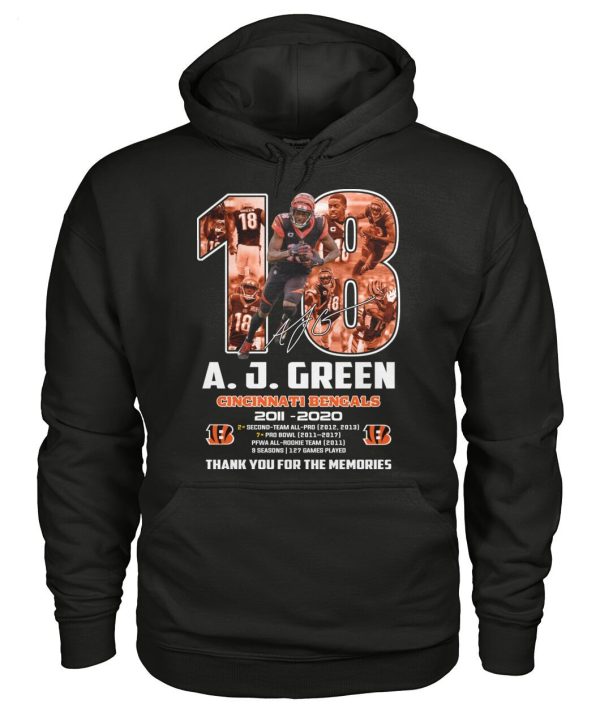 A.J.Green Cincinnati Bengals 2011 – 2020 Thank You For The Memories T-Shirt