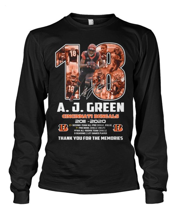 A.J.Green Cincinnati Bengals 2011 – 2020 Thank You For The Memories T-Shirt