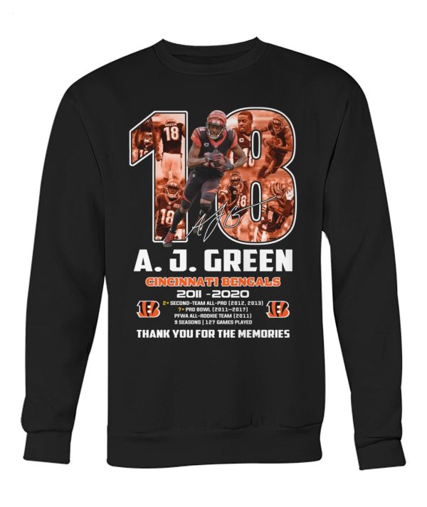 A.J.Green Cincinnati Bengals 2011 – 2020 Thank You For The Memories T-Shirt