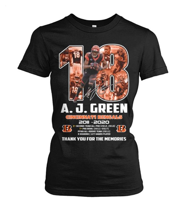 A.J.Green Cincinnati Bengals 2011 – 2020 Thank You For The Memories T-Shirt