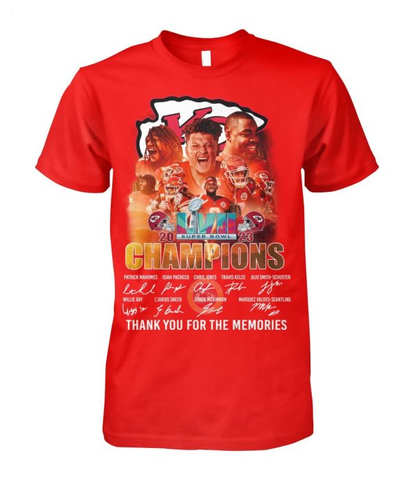 Kansas City Chiefs LVII Super Bowl Champions Thank You For The Memories T-Shirt