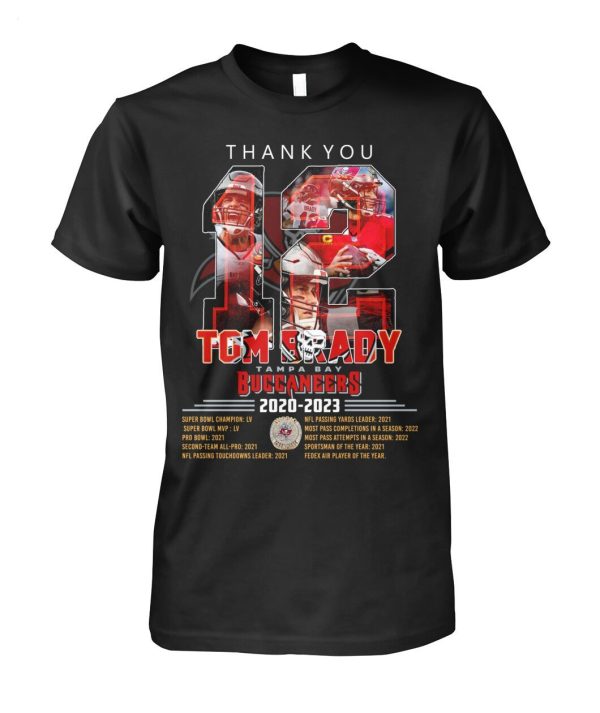 Thank You Tom Brady Tampa Bay Buccaneers 2020 – 2023 T-Shirt