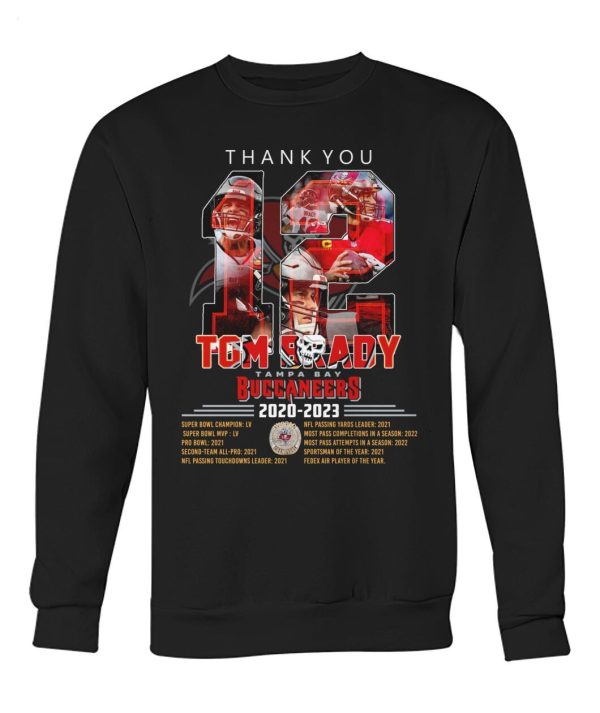 Thank You Tom Brady Tampa Bay Buccaneers 2020 – 2023 T-Shirt