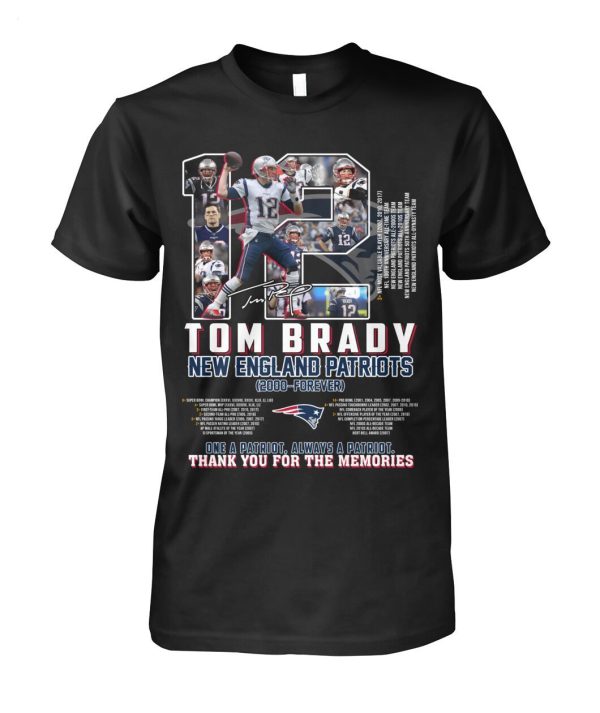 New England Patriots Tom Brady thank you for the memories signature shirt