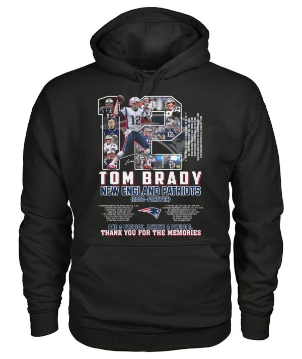 Tom Brady New England Patriots 2000 – Forever Thank You For The Memories T-Shirt