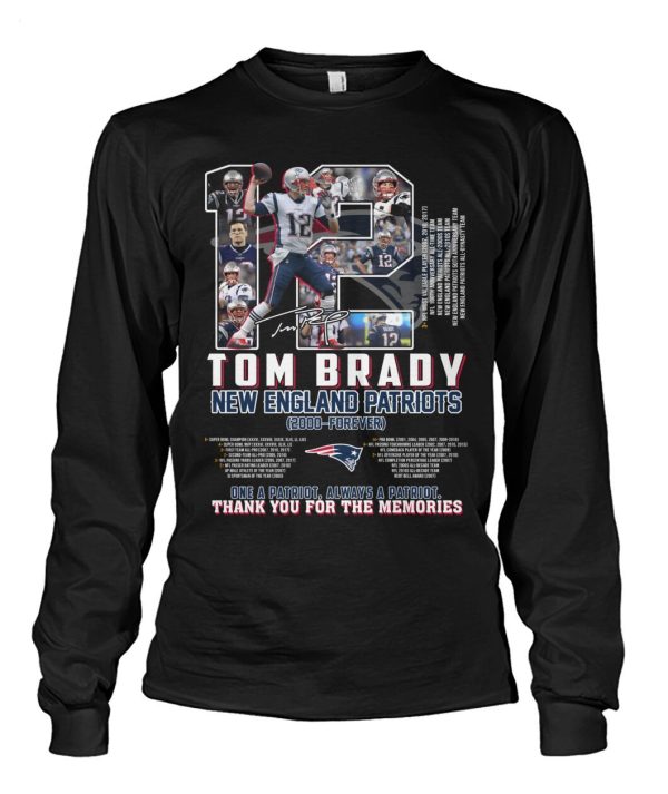 Tom Brady New England Patriots 2000 – Forever Thank You For The Memories T-Shirt