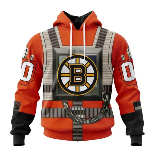 NHL Boston Bruins Star Wars Rebel Pilot Design Personalized Hoodie