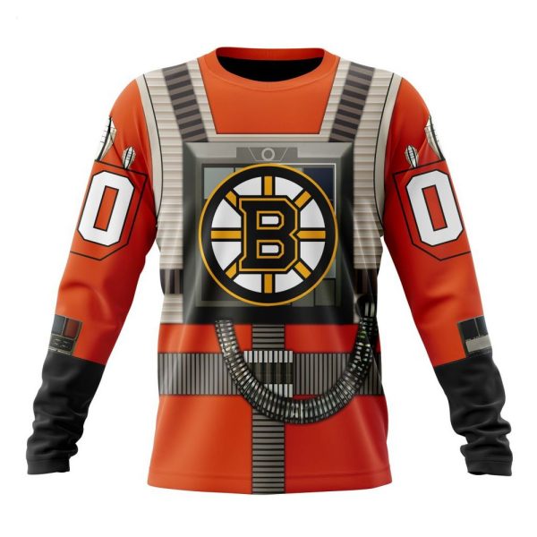 NHL Boston Bruins Star Wars Rebel Pilot Design Personalized Hoodie