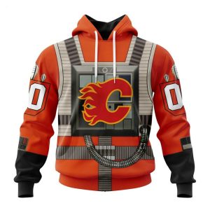 NHL Calgary Flames Personalize New Gradient Series Concept Hoodie