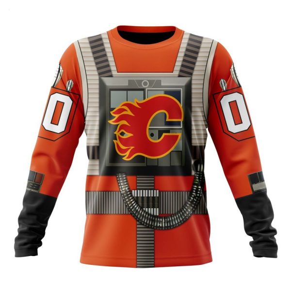 NHL Calgary Flames Star Wars Rebel Pilot Design Personalized Hoodie